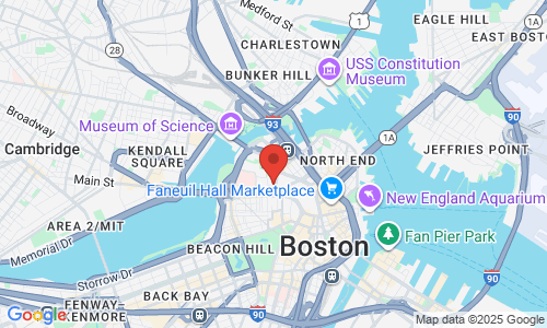 Google map image of our location in 50 Staniford St 10th Flr Boston, MA